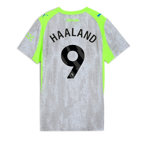 Billige Fotballdrakt Manchester City Erling Haaland #9 Replika Tredjedrakt Dame 2025-26 Kortermet Billige Fotballdrakt Manchester City Erling Haaland #9 Replika Tredjedrakt Dame 2025-26 Kortermet